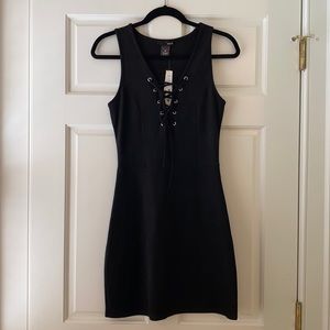 Aqua Black Suede Dress